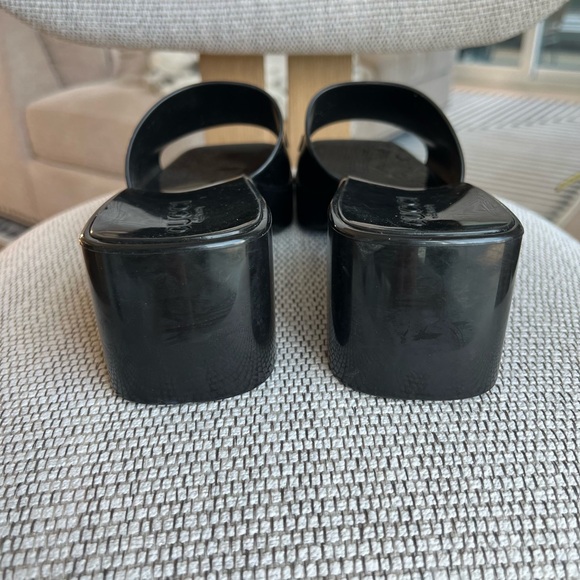 Gucci Platform Rubber Slide Sandals in Black - Picture 6 of 10